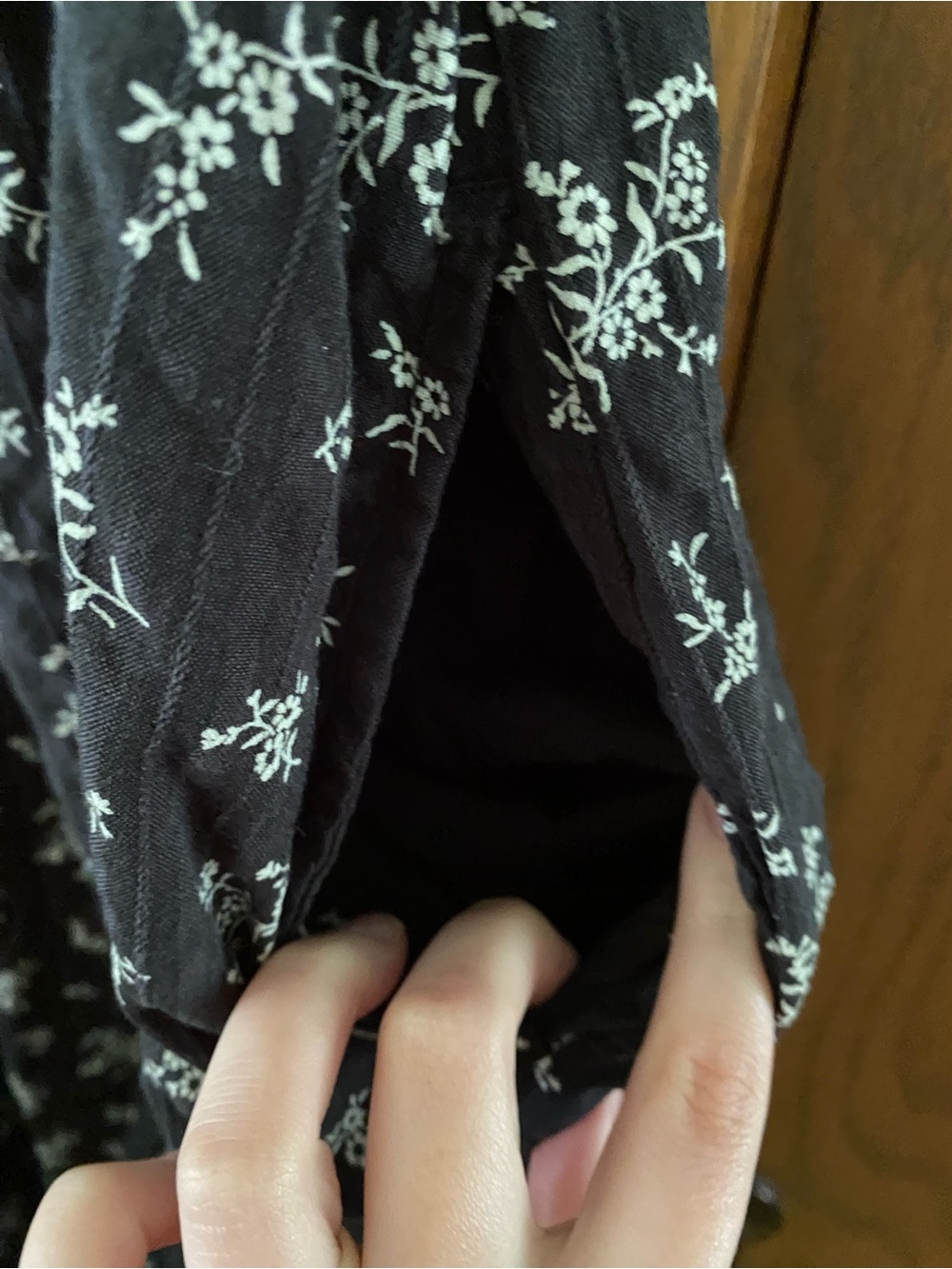 Aerie corset black floral midi dress - Picture 7 of 13